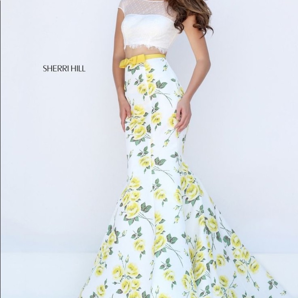 Sherri Hill two piece floral dress